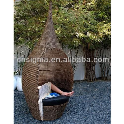 New Design bali Bed Outdoor Wicker Outdoor Pod Chair Lounge