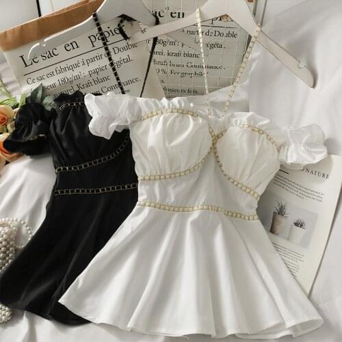 French Niche Wooden Ears Hanging Neck Halter Skirt Tube Top Top Womens 2021 Summer High Waist Temperament One-shoulder Strap