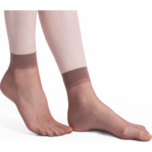 Women 35 to 40 size summer style Transparent calcetines rayon crew sox nude Meia 3 PAIRS black color nylon silk sockS