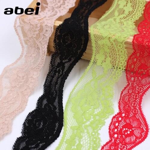 10yards/lot elastic Lace Trimming embroidered polyester lace ribbon diy sewing garment accessories handmade patchwork crafts