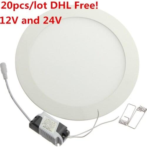 20pcs 12V/24V LED Panel light 3W/6W/9W/12W/15W/25W LED Panel Light Warm White/Cold White 2835 SMD LED Downlight Panel Lighting