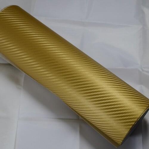 3D Carbon Fiber clear paint wrap with Air Bubble 1.52x30m/roll Golden