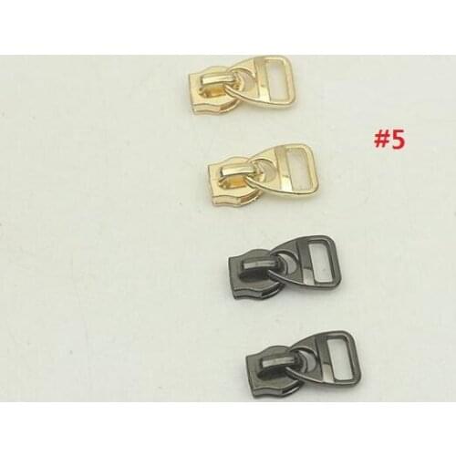 50pcs/lot) Luggage Handbag Hardware Accessories #5 Glue Metal Hanging Plated Zipper Head