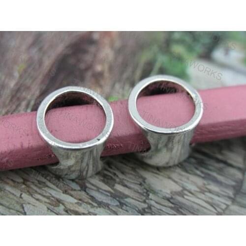 FREE SHIPPING 30pcs Antique Silver 10.3x6.3mm Infinity Loop Open Round Spacer For Licorice Leather--PAT140