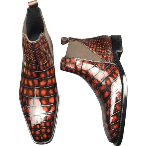 Chue new style men boots men crocodile shoes men crocodile boots male boots