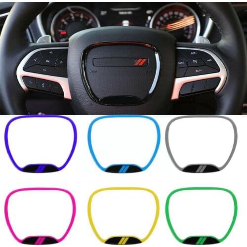 Steering Wheel Center Trim Ring Cover Steering Wheel 11Colors Challenger/Charger 2015+ for Dodge Decoration R5S9