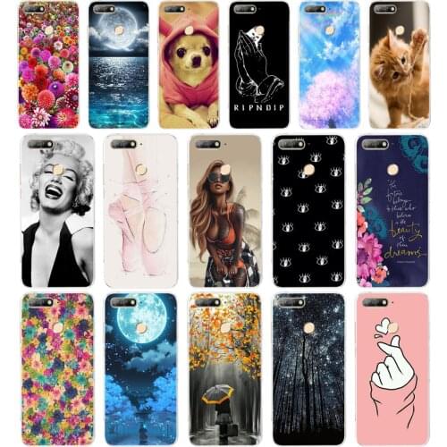 F For Huawei Honor 7C Case Cover 5.7" Soft TPU Silicone Bumper Honor 7C Cases for Huawei Honor 7C AUM-L41 Phone Case Back Cover
