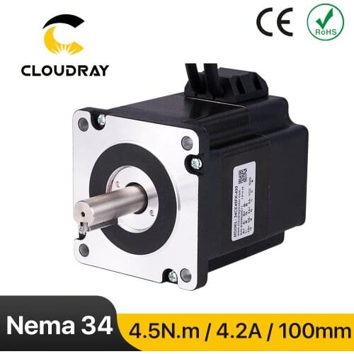 Cloudray Nema 34 Stepper Motor 4.5N.m 4.2A Closed Loop Stepper Servo motor with Encoder for CNC Router Engraving milling machine