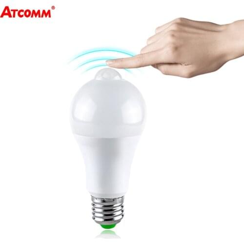 E27 Motion Sensor Radar LED Night Light 12W 18W 85-265V B22 Ampoule LED Lamp Garage Hallway Stairs Wall Lighting