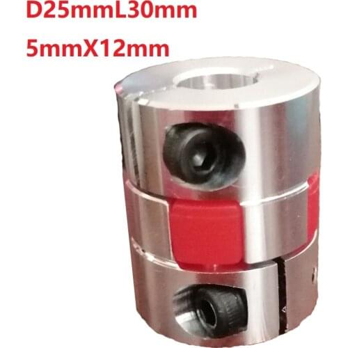 1pcs 5x12 D25L30 Aluminium Shaft Plum blossom Coupling Motor Connector Flexible shaft