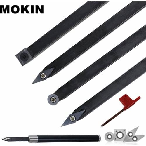 Woodworking Wood Turning Tool With Carbide Alloy Insert Cutter Aluminum Alloy Handle For Rotary Lathe Cutter Turning Tool