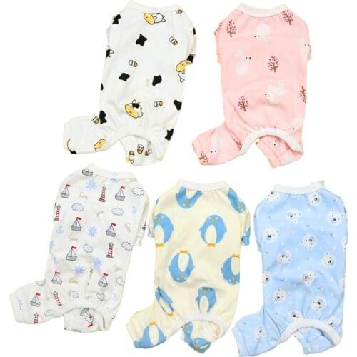 Dog Jumpsuit Pajamas Autumn Spring Summer Pet Clothing Small Dog Clothes Overalls Puppy Outfit Garment Pyjama Poodle Costumes XL