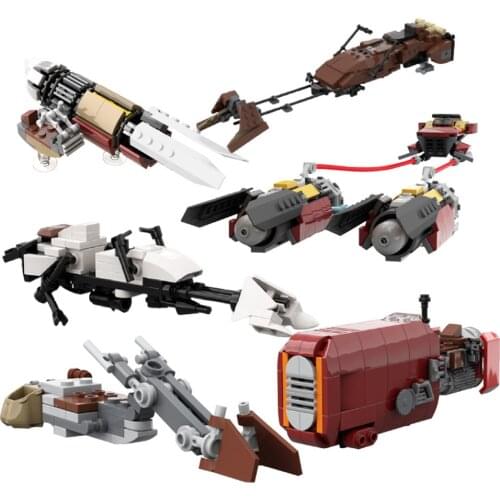 MOC The Swoop Bike Mandalores Speeder Bike Space War Movie Figures high-tech Motorcycle Building Blocks Toys Gift For Children