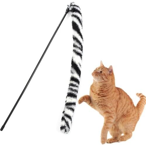 Cat Wand Toy Kitten Teaser Stick Plush Cat Catcher Wand Cat Interactive Toy Kitten Toy Cat Teaser Wand Pet Training Toy For Cats