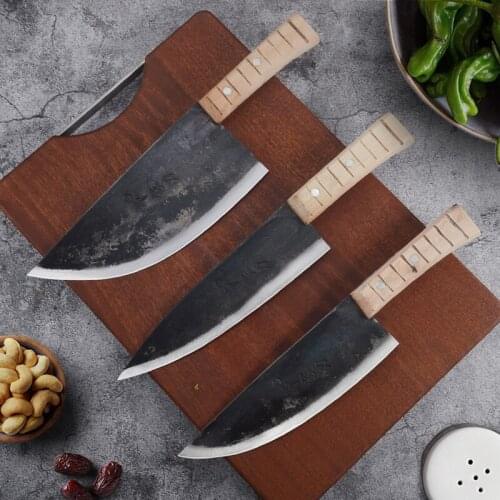 Hand Forged Bone Knife Kitchen Bone Knife Chef Special Knife Chinese ancient craftsmanship Good toughness, sharp and durable