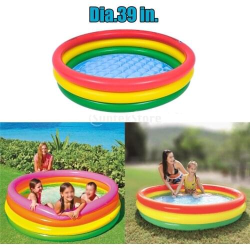 Round Inflatable Swimming Pool Paddling Pool for Kids Home Tub Toy Outdoor