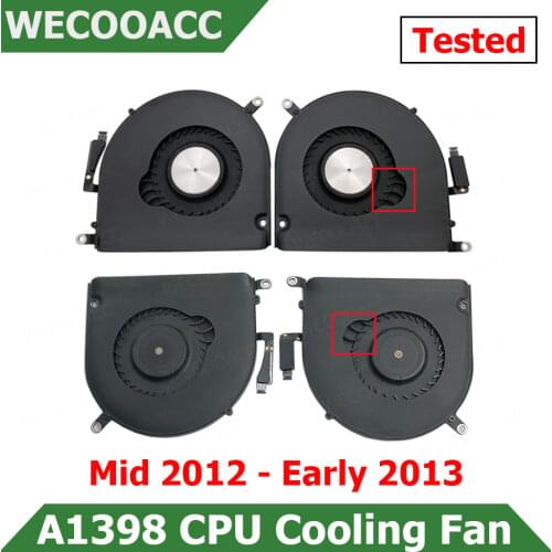Left + Right CPU Cooler Cooling Fan For Macbook Pro Retina 15" A1398 Cooling Fan Original Mid2012-Early2013