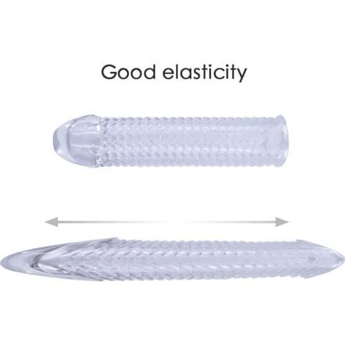 Reusable Condoms Fish Scale Pattern Penis Sleeve Delay Ejaculation Penis Extender Massage G Point Adult Sex Toy For Men Sex Shop