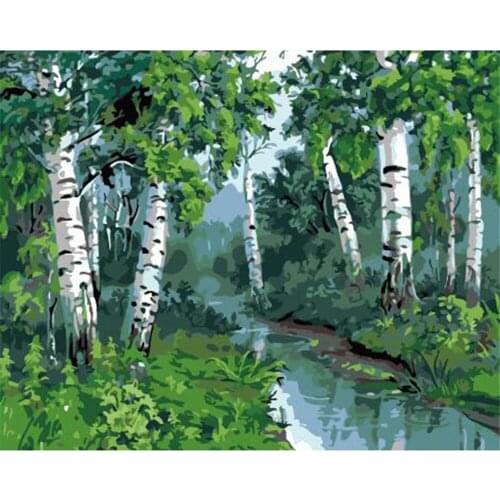 Landscape Scenery DIY Cross Stitch 11CT Embroidery Kits Needlework Craft Set Printed Canvas Cotton Thread Home Room