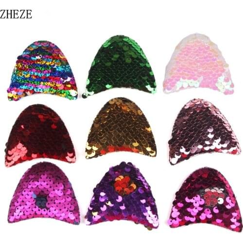 1 Pair Reversible Sequin Cat Ears For Girls 2020 Padded Glitter Cat Ears Hairband Kids Cute Cat Ear Headband Hair Accessories