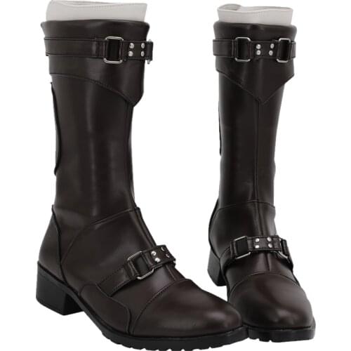 Final Fantasy VII Remake Leslie Kyle Cosplay Boots PU Leather Shoes Halloween Cosplay Prop EU/US size