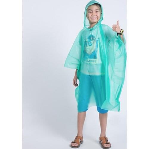 Disposable Children Poncho Raincoat Waterproof Transparent Kids capa de chuva infantil menino Rainwear Camping Pluie Rain Coat