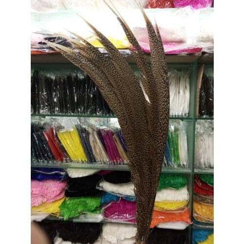 Wholesale perfect 100pcs high quality natural Golden Pheasant Feather 24-28inch/60-70cm Decorative diy