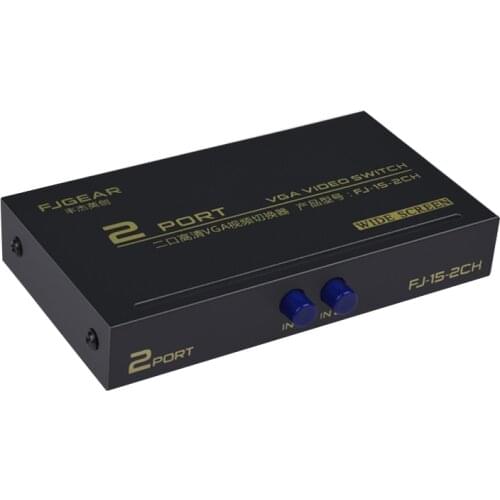 2 Ports VGA switch 2 In To 1 Out VGA Splitter Switch Box VGA Video Switch for PC Laptop Desktop PC Monitor converter 15HDF NEW