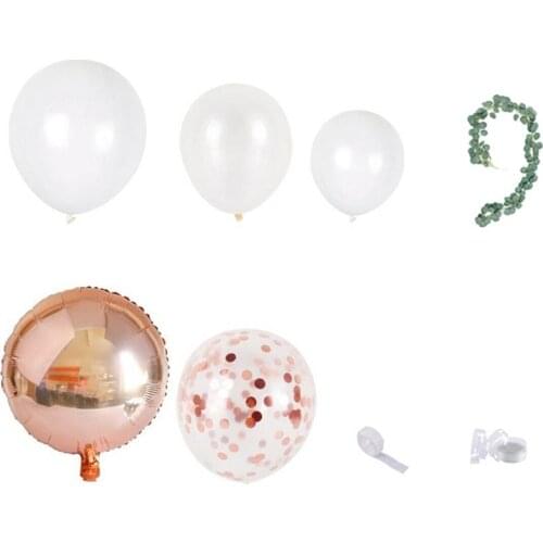 Practical Rose Gold Balloon Garland Kit White Latex Baby Shower Wedding Party Decor