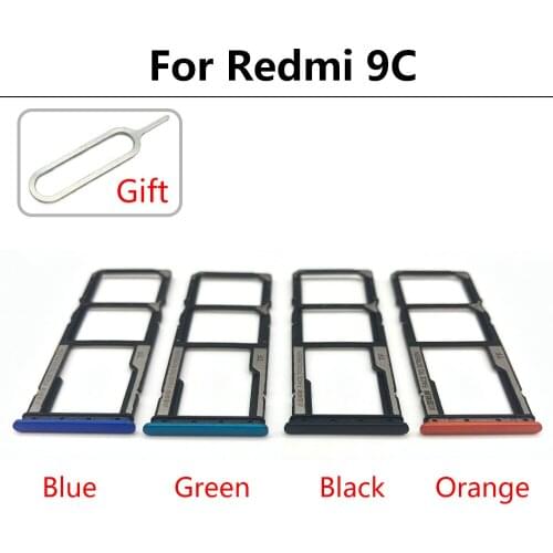 SIM Card Slot SD Card Tray Holder Adapter Accessories For Xiaomi Redmi 9T 9A 9C Sim Card Reader Holder Replacement Parts