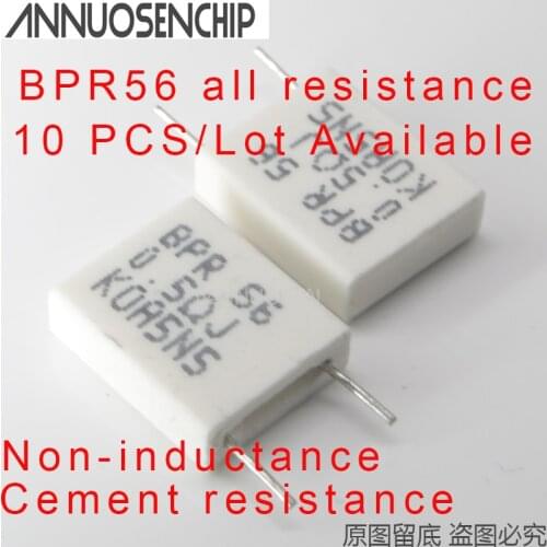 BPR 56 0.01 0.015 0.02 0.05 0.1 0.15 0.22 0.25 0.33 0.5 0.022 0.033 0.047 0.068 0.3 0.47 R OHM BPR56 Cement resistance 10PCS