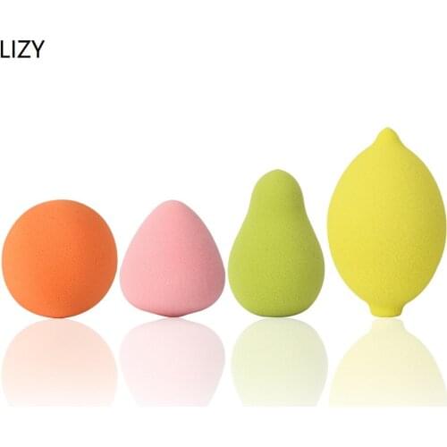 LIZY Cosmetic Powder Puff Lemon Avocado Strawberry Orange Shape Fruit Beauty Sponge Smooth Dry Wet Professional Make Up Sponge