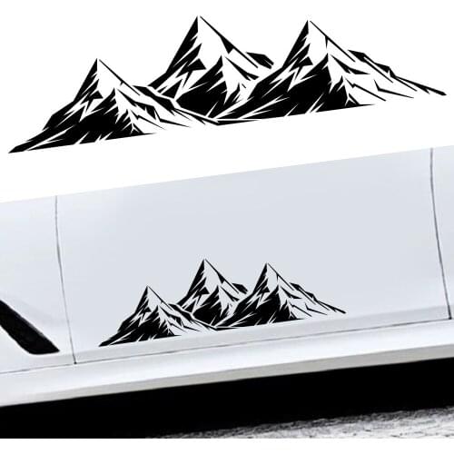 Funny Mountain Sticker Engine Hood Motorcycle Decal Decoration Mountain Graphic Vinyl Cover Car Sticker Auto Accessories