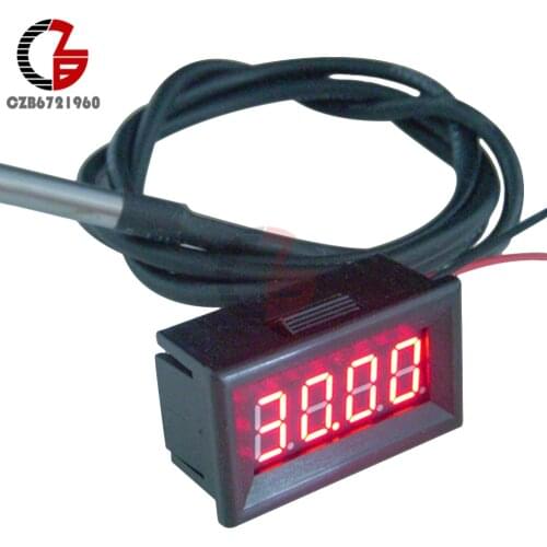 High Accuracy LED Digital Thermometer Waterproof Temperature Meter Tester DS18B20 Sensor for Car Indoor Incubator Aquarium