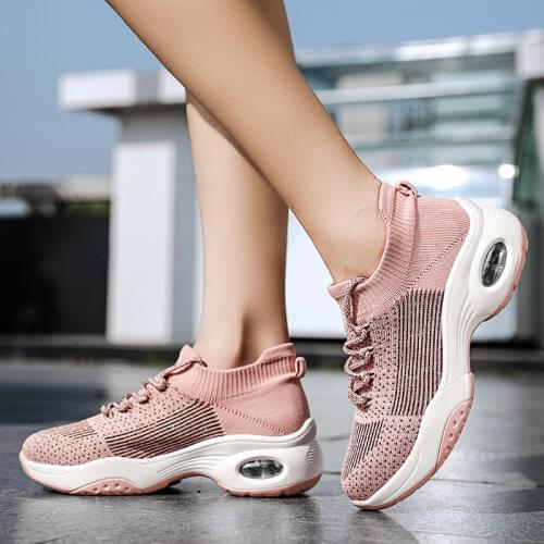 2021 Fashion Women Running Shoes Outdoor Air Cushion Jogging Sneakers Breathable Mesh Walking shoes Big size 35-42 Zapatos mujer