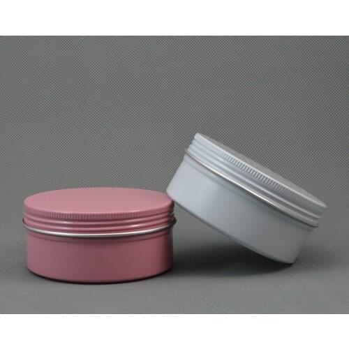 150g Aluminum Cosmetic Jar Container Pink / White Screw Thread, 50pcs 150ml Makeup Container packaging Wholesale