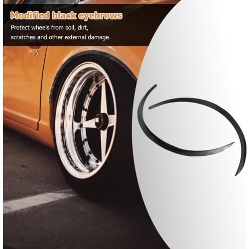 2Pcs 72cm/28" Universal Flexible Car Fender Flares Arch Wheel Eyebrow Fender Scratches Protector Car Body Fender Flares Strip