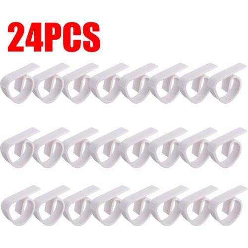 24Pcs Practical Plastic Table Cover Clips Fixed Tablecloth Hotel Restaurant Wedding Home Clothes Pegs