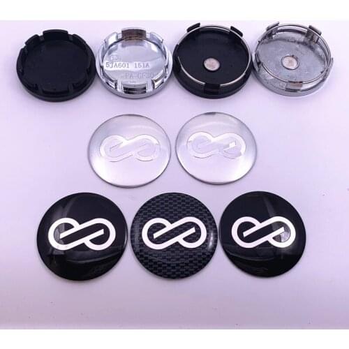 4pcs 56mm 60mm Enkei Emblem Car Wheel Center Creative Badge refit Aluminum Sticker Auto Styling Rim Hub Cap Cover Accessories