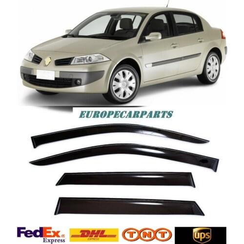 For Renault Megane ll Sd 2003-2009 Side Window Visors Rain Guard Vent Deflectors 4 pieces