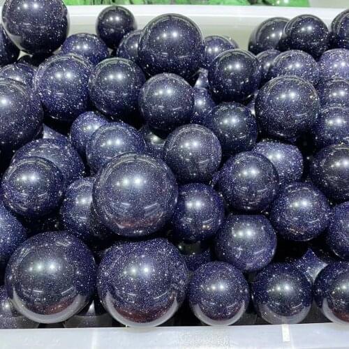 40-100mm Natural blue sand quartz crystal ball beautiful crystal ball healing crystal