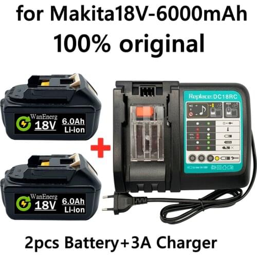 2021 NEW BL1860 Rechargeable Battery 18 V 6000mAh Lithium ion for Makita 18v Battery BL1840 BL1850 BL1830 BL1860B LXT 400