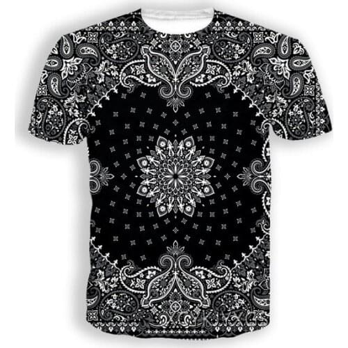 New Bandana Pattern 3D Print Causal Clothing Fashion Men Women Hip HopT-shirt Plus Size S-7XL harajuku graphic t shirts