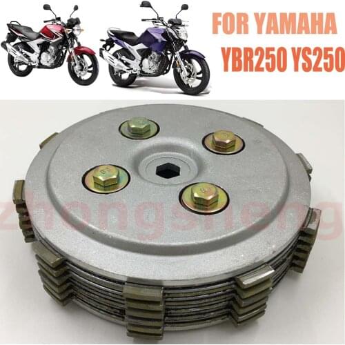 Complete Clutch Setup Drum Assy Basket ( 6 PCS) Friction Plates Kit Sit Clutch Plates For YAMAHA YBR250 FAZER250 XTZ250 YBR 250