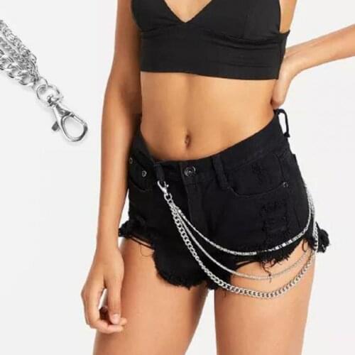 Punk Hiphop Body Chain Trendy Belt Waist Chain For Women Men Pants Chain Multi Layer Trousers Keychain Jewelry Jeans Gifts