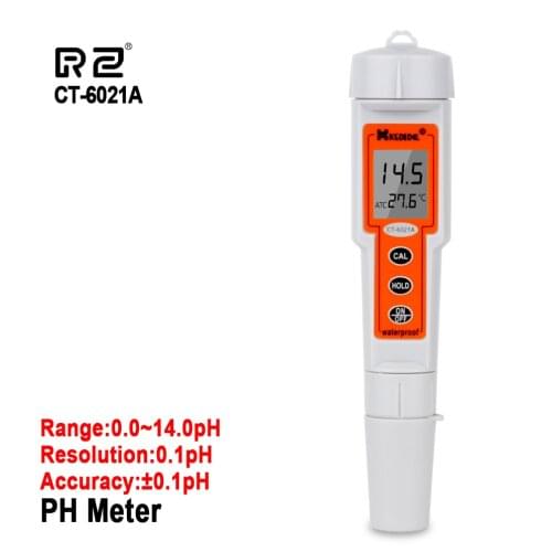 RZ Digital Pen Type PH Meter Digital Portable Tester Filter Water Tool Measurement Range 0~14 PH CT-6021A Water Quality Tester