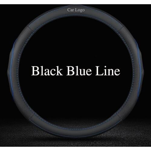 For Mazda 3 BL 2010-2013 MK2/Mazda 3 BK 2003-2009 MK1 LOGO Car Styling Genuine Leather Steering Wheel Covers Accessories 38