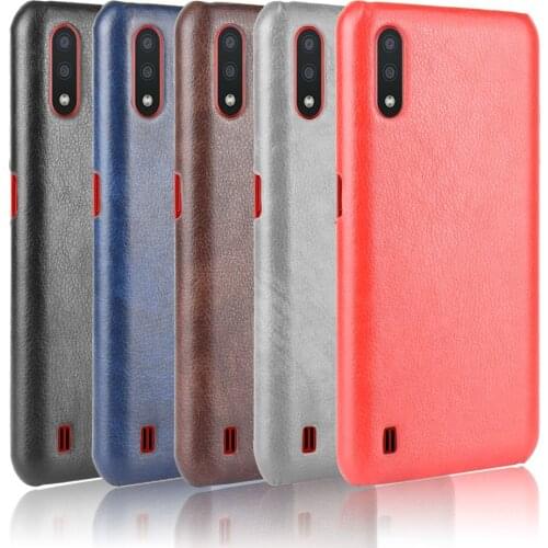 For Samsung Galaxy M01 Case Pattern Litchi Skin PU Leather and PC Book Cover For Samsung M01 M 01 M015 2020 Phone Case 5.7"