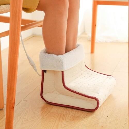 Electric Foot Warmer & Massager Feet Warmer Hot Feet Massage, Washable and Detachable Inner Fleece Lining Handheld Controller