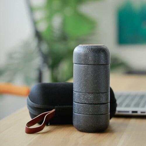 LUWU ceramic teapot with 4 teacups a tea sets portable travel tea set with travel bag